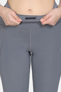 Zelocity Quick Dry Gym Leggings - Steel Grey — thumbnail 8